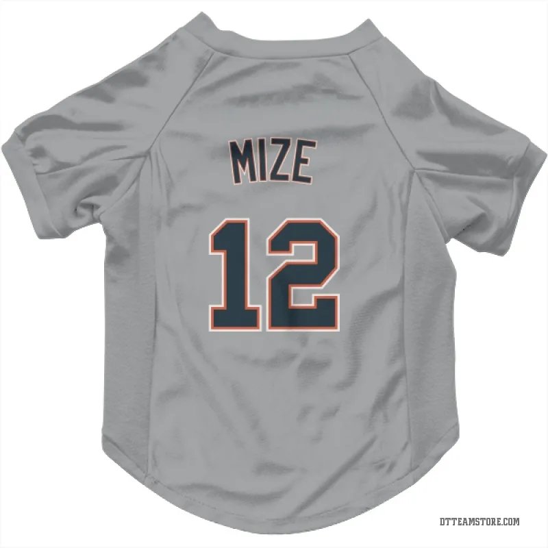 Casey Mize Gray Detroit Tigers Cat & Dog Pet Jersey