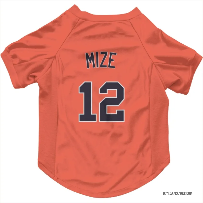 Casey Mize Orange Detroit Tigers Cat & Dog Pet Jersey