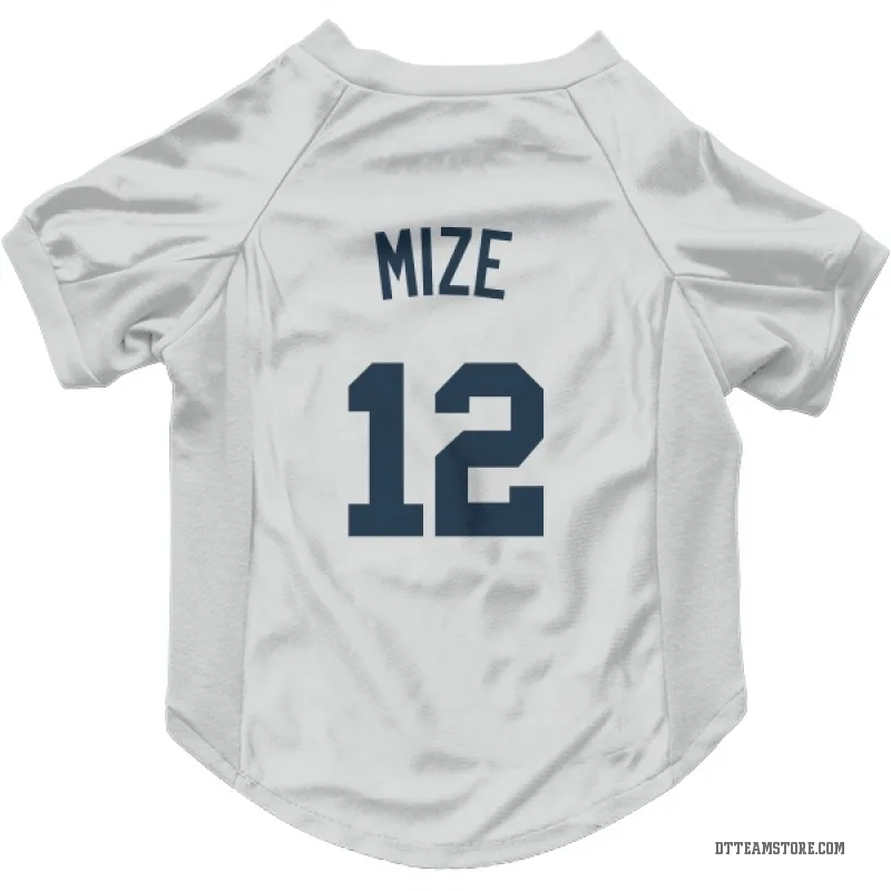 Casey Mize White Detroit Tigers Cat & Dog Pet Jersey