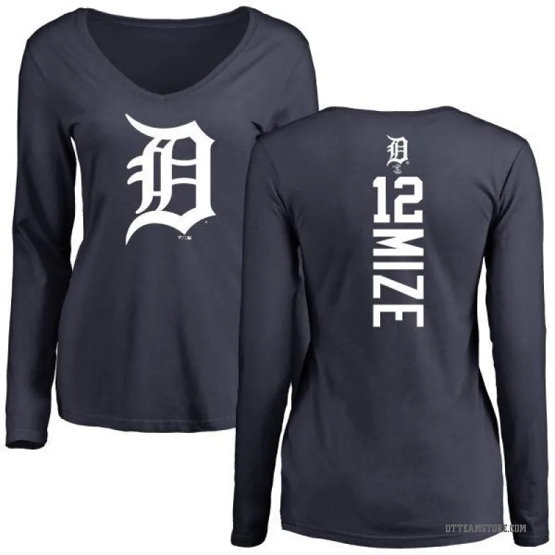 Casey Mize Women's Navy Detroit Tigers Backer Slim Fit Long Sleeve T-Shirt -