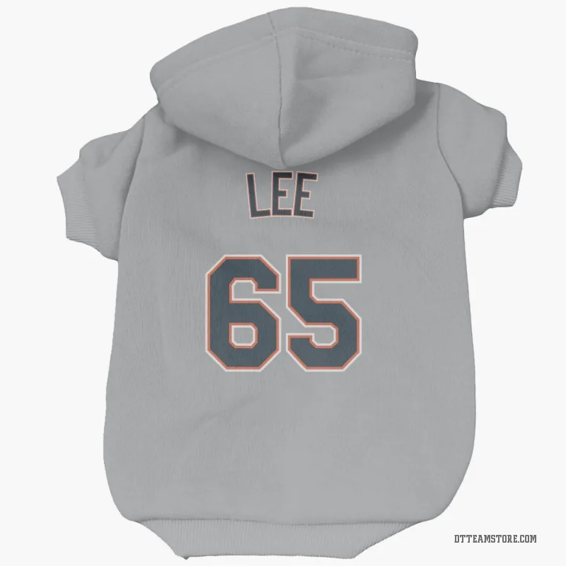 Chase Lee Gray Detroit Tigers Cat & Dog Pet Hoodie