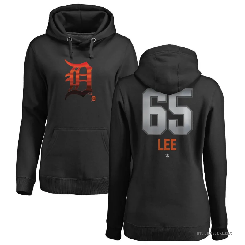 Chase Lee Women's Black Detroit Tigers Branded Midnight Mascot Pullover Hoodie -