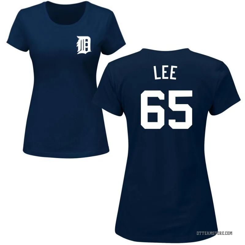 Chase Lee Women's Navy Detroit Tigers Roster T-Shirt -