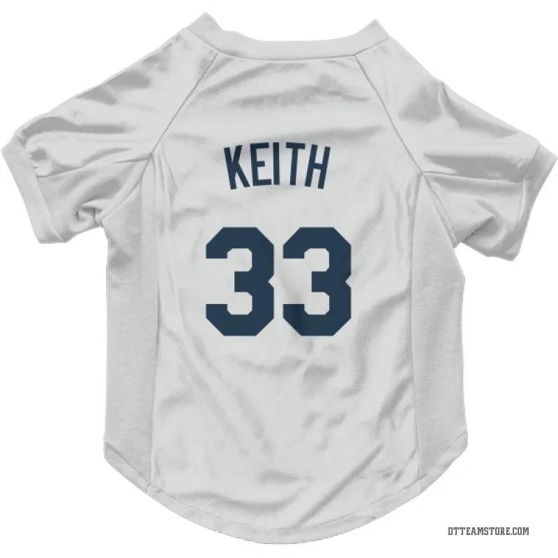 Colt Keith White Detroit Tigers Cat & Dog Pet Jersey