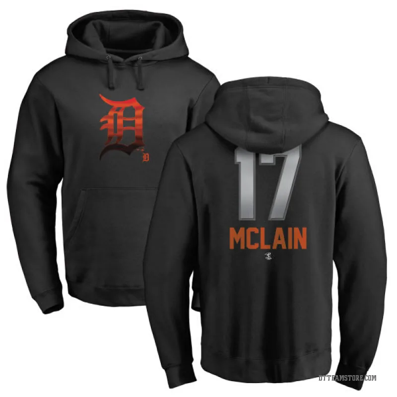 Denny McLain Men's Black Detroit Tigers Branded Midnight Mascot Pullover Hoodie -