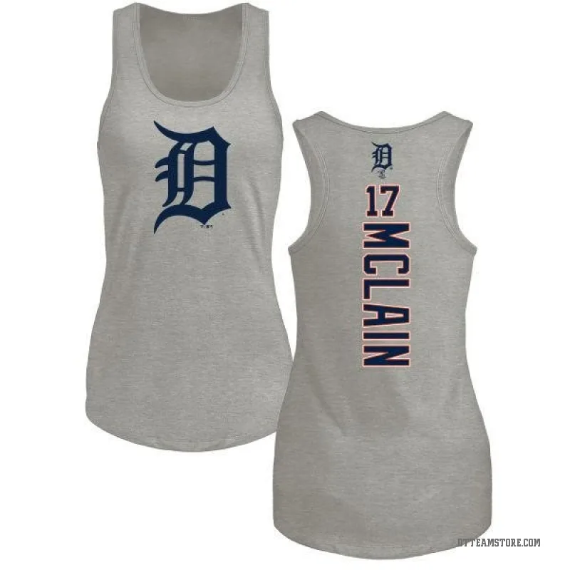 Denny McLain Women's Ash Detroit Tigers Backer Tank Top -