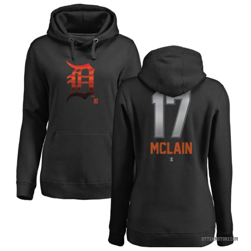 Denny McLain Women's Black Detroit Tigers Branded Midnight Mascot Pullover Hoodie -