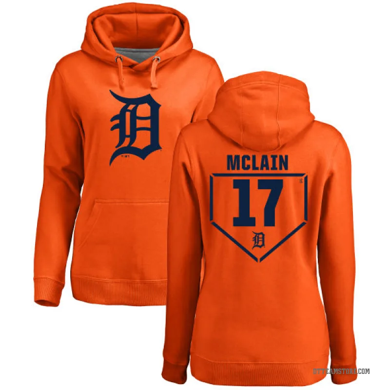 Denny McLain Women's Orange Detroit Tigers Branded RBI Pullover Hoodie -