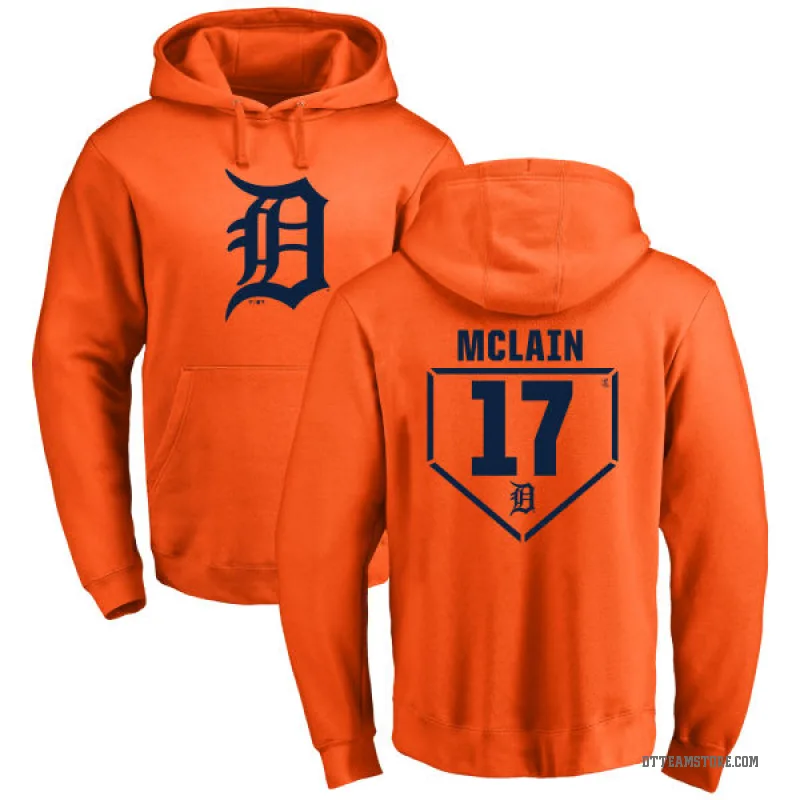 Denny McLain Youth Orange Detroit Tigers Branded RBI Pullover Hoodie -