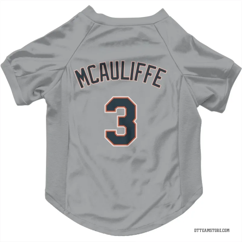 Dick Mcauliffe Gray Detroit Tigers Cat & Dog Pet Jersey