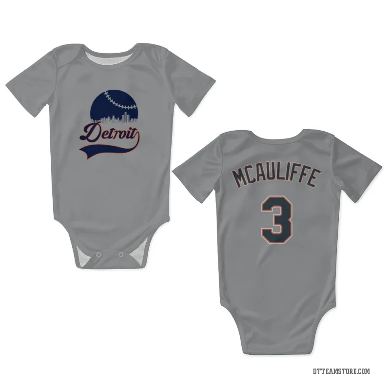 Dick Mcauliffe Gray Detroit Tigers Newborn & Infant Bodysuit