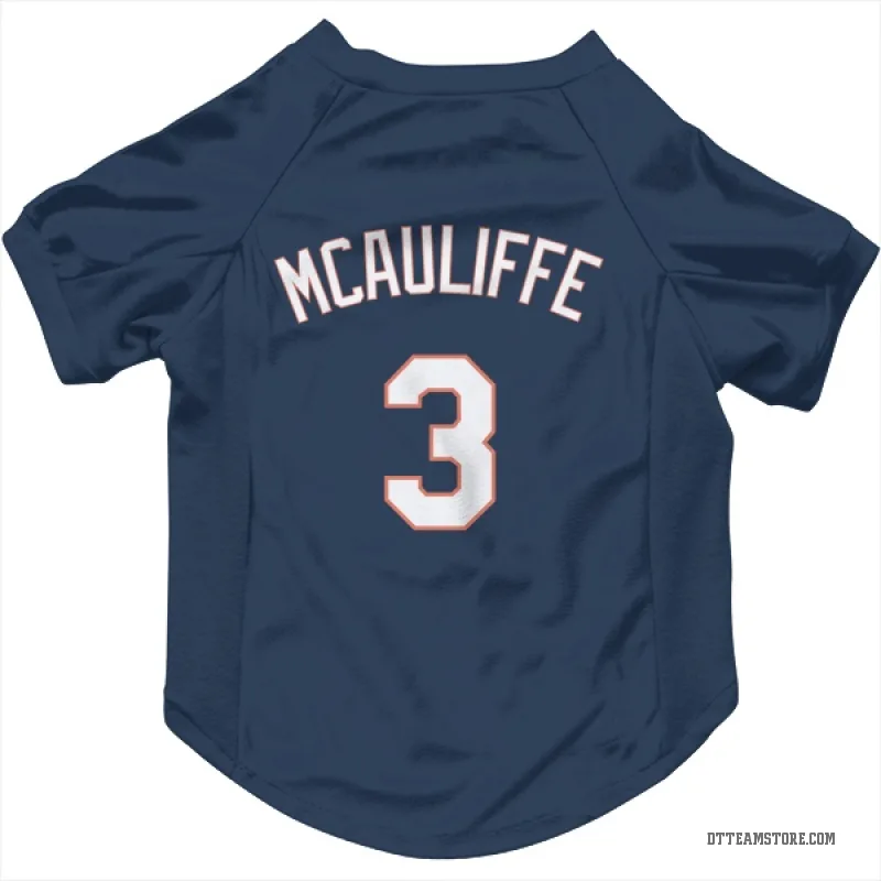 Dick Mcauliffe Navy Detroit Tigers Cat & Dog Pet Jersey