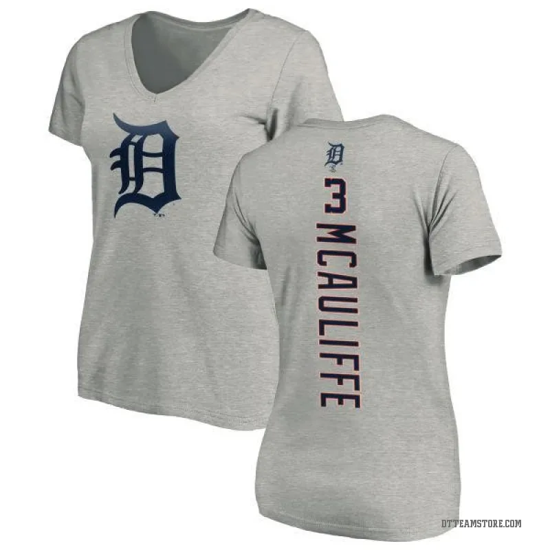 Dick Mcauliffe Women's Ash Detroit Tigers Backer Slim Fit T-Shirt -