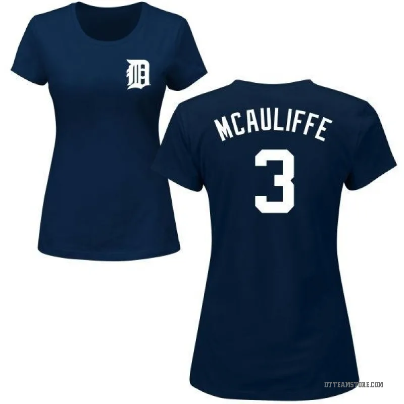 Dick Mcauliffe Women's Navy Detroit Tigers Roster T-Shirt -