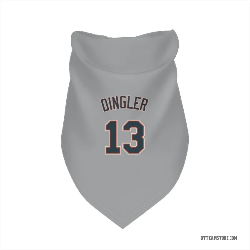 Dillon Dingler Gray Detroit Tigers Cat & Dog Pet Bandana