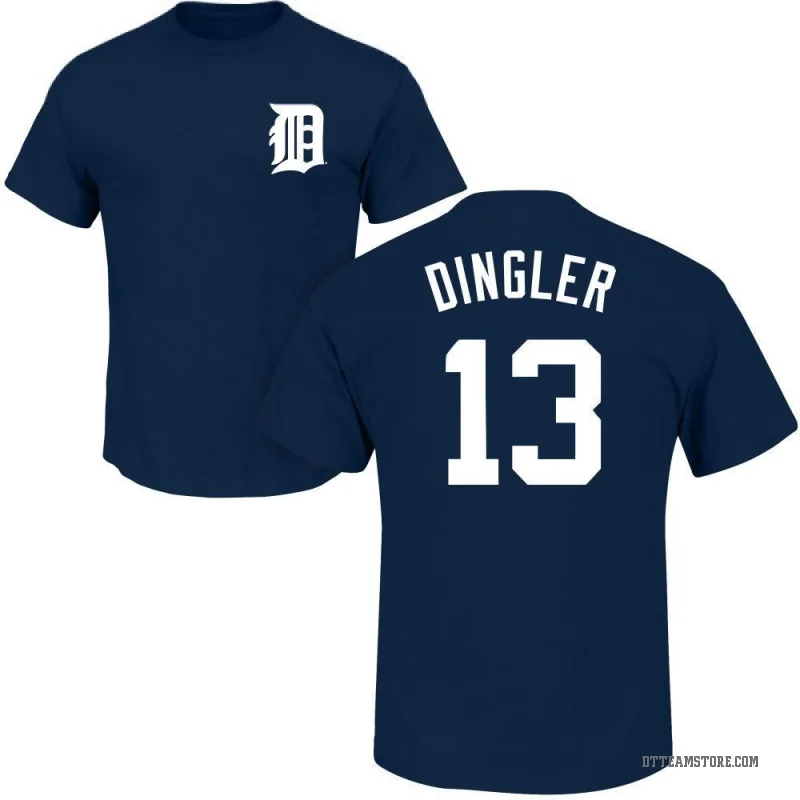 Dillon Dingler Men's Navy Detroit Tigers Roster T-Shirt -