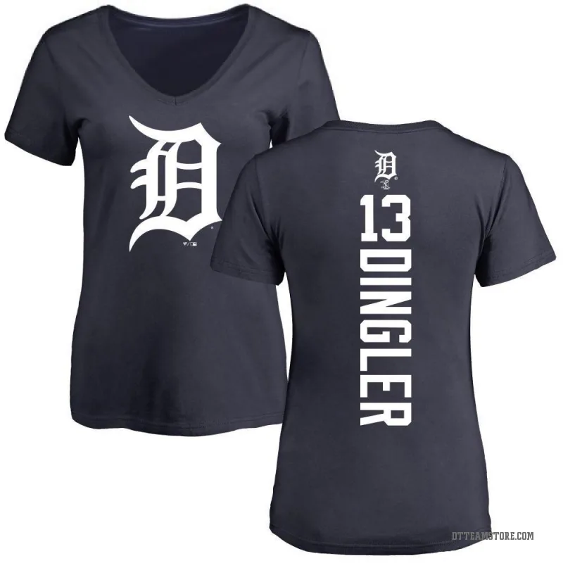 Dillon Dingler Women's Navy Detroit Tigers Backer Slim Fit T-Shirt -