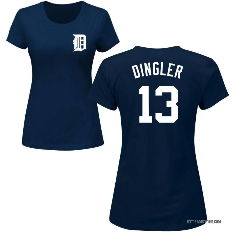 Dillon Dingler Women's Navy Detroit Tigers Roster T-Shirt -