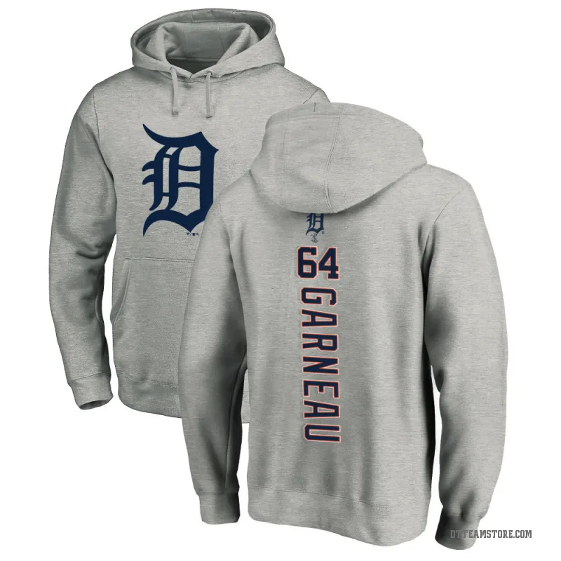 Dustin Garneau Men's Detroit Tigers Ash Backer Pullover Hoodie