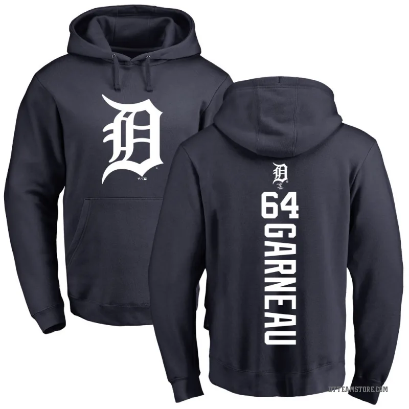 Dustin Garneau Men's Navy Detroit Tigers Backer Pullover Hoodie