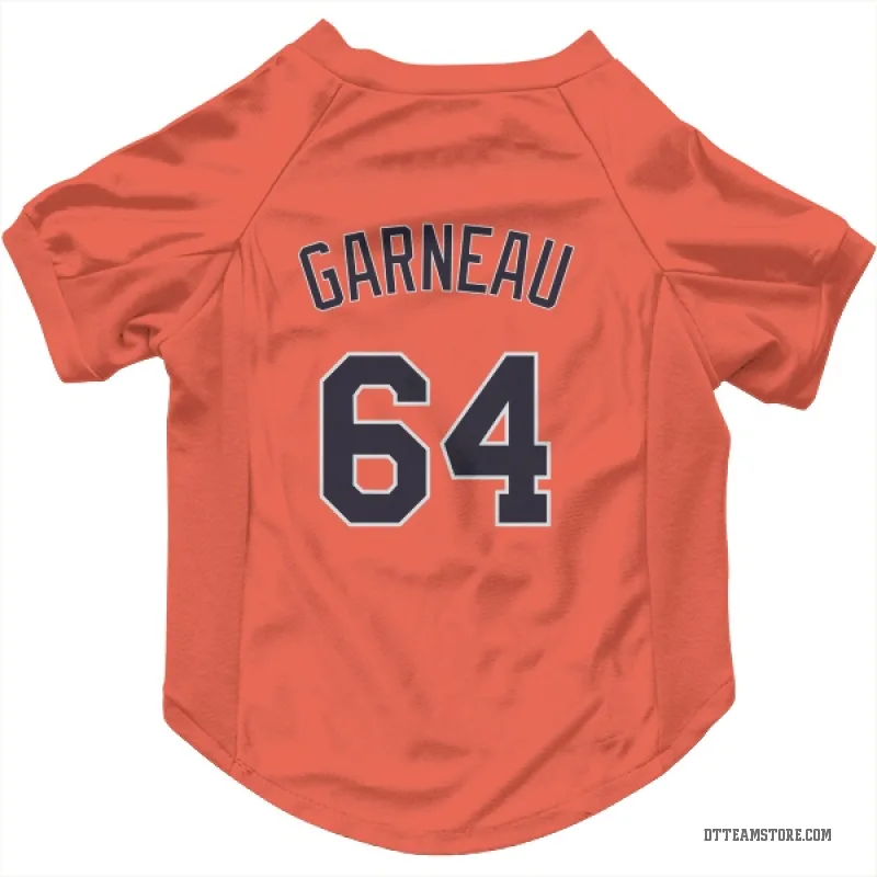 Dustin Garneau Orange Detroit Tigers Cat & Dog Pet Jersey