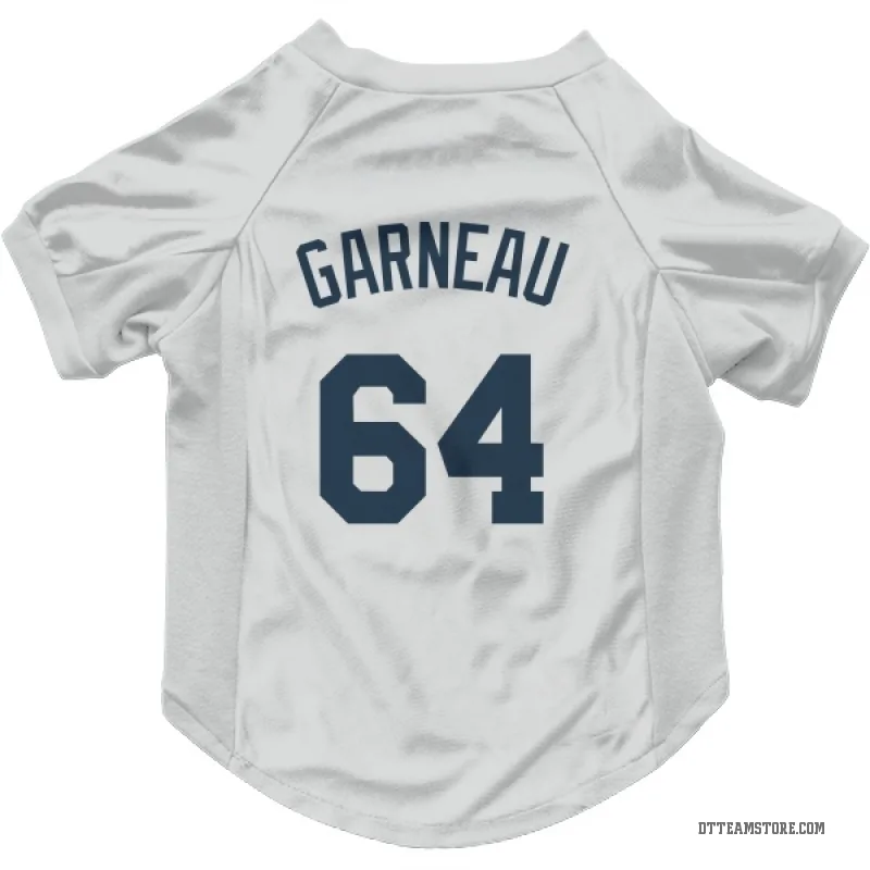 Dustin Garneau White Detroit Tigers Cat & Dog Pet Jersey