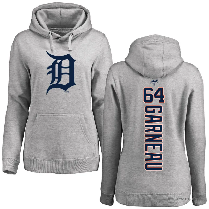 Dustin Garneau Women's Detroit Tigers Ash Backer Pullover Hoodie