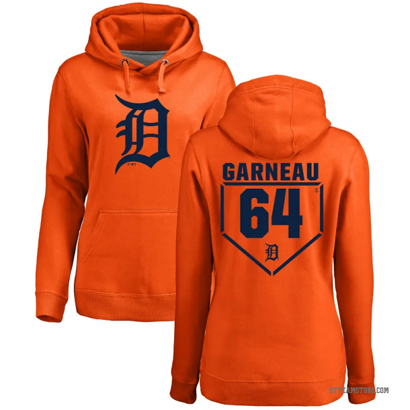 Dustin Garneau Women's Orange Detroit Tigers Branded RBI Pullover Hoodie -