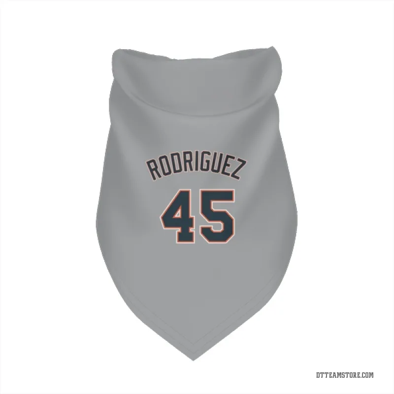 Elvin Rodriguez Gray Detroit Tigers Cat & Dog Pet Bandana