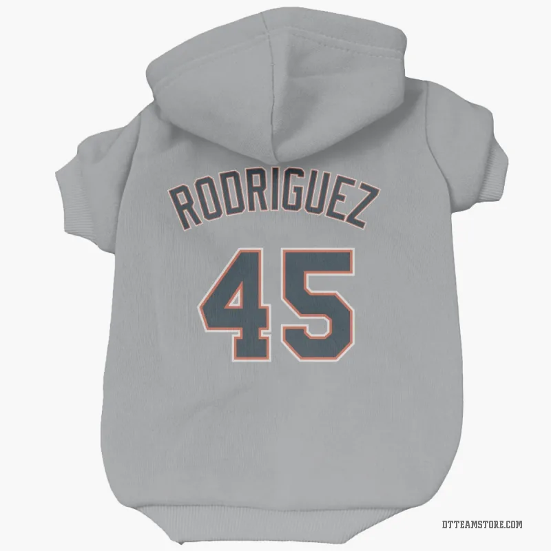 Elvin Rodriguez Gray Detroit Tigers Cat & Dog Pet Hoodie