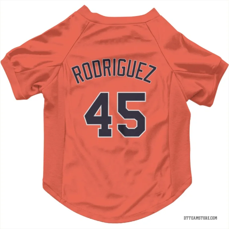 Elvin Rodriguez Orange Detroit Tigers Cat & Dog Pet Jersey