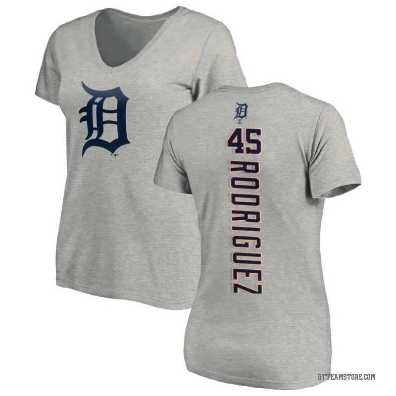 Elvin Rodriguez Women's Ash Detroit Tigers Backer Slim Fit T-Shirt -