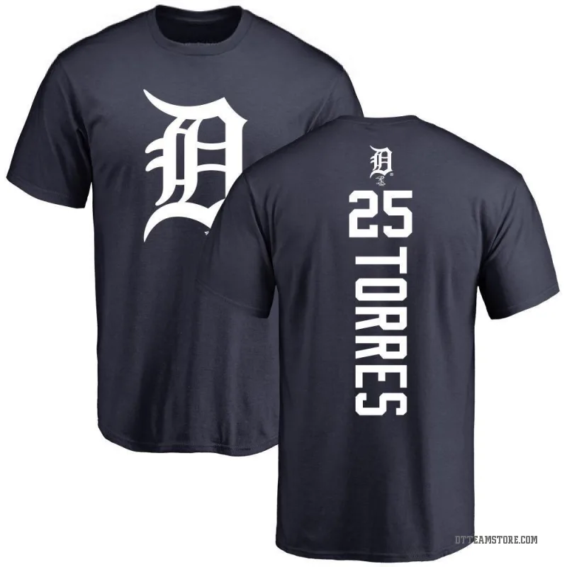 Gleyber Torres Men's Navy Detroit Tigers Backer T-Shirt -