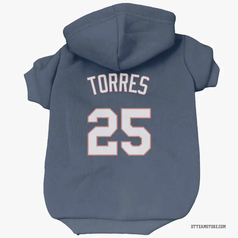 Gleyber Torres Navy Detroit Tigers Cat & Dog Pet Hoodie