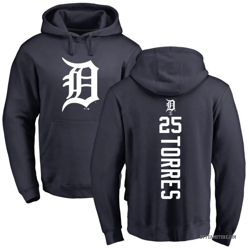 Gleyber Torres Youth Navy Detroit Tigers Backer Pullover Hoodie