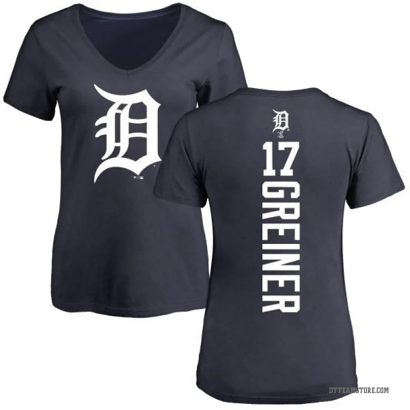 Grayson Greiner Women's Gray Detroit Tigers Backer Slim Fit T-Shirt - Navy