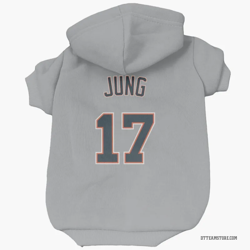 Jace Jung Gray Detroit Tigers Cat & Dog Pet Hoodie