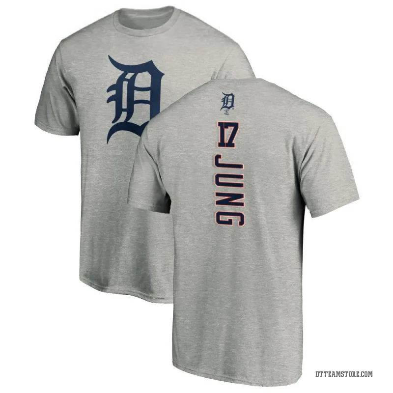 Jace Jung Men's Ash Detroit Tigers Backer T-Shirt -