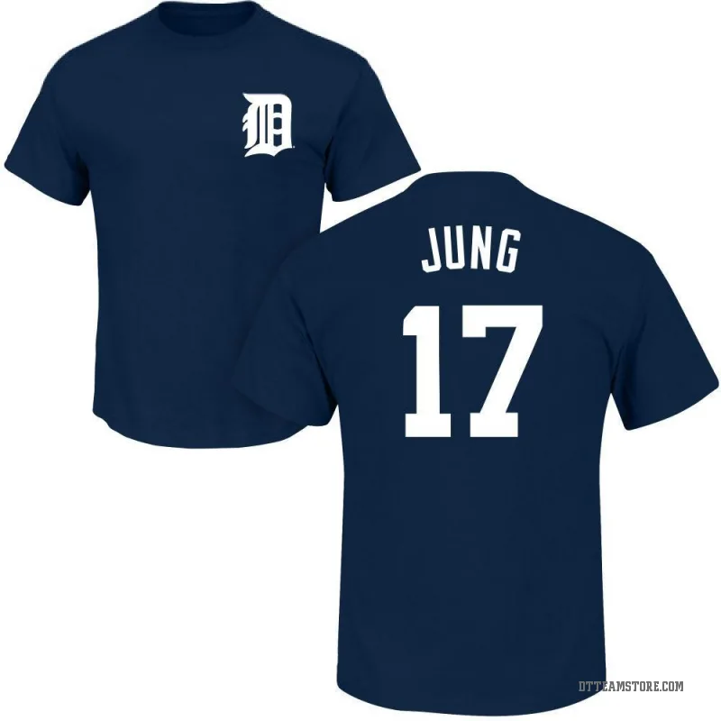 Jace Jung Men's Navy Detroit Tigers Roster T-Shirt -