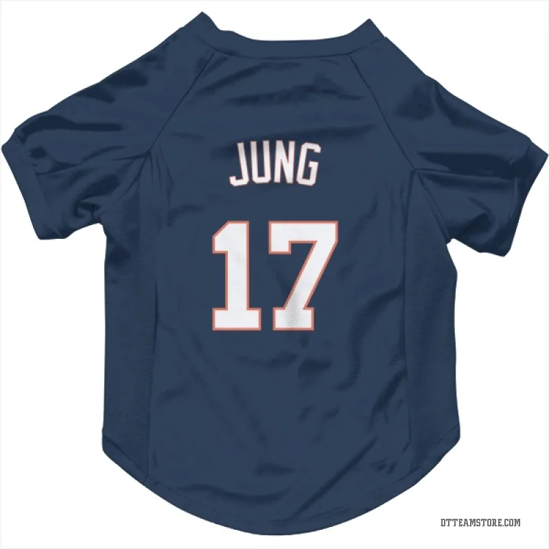 Jace Jung Navy Detroit Tigers Cat & Dog Pet Jersey