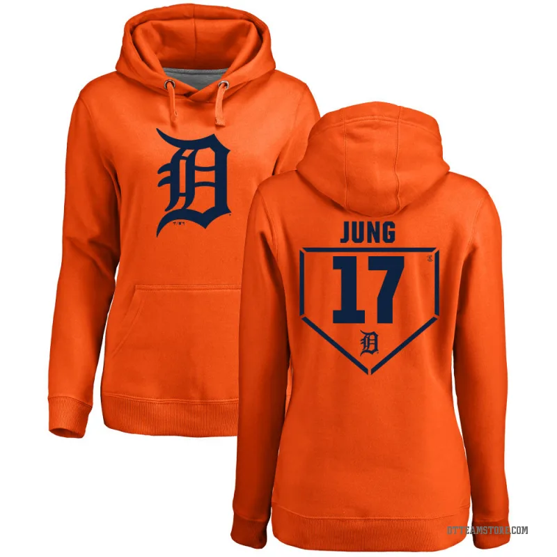 Jace Jung Women's Orange Detroit Tigers Branded RBI Pullover Hoodie -