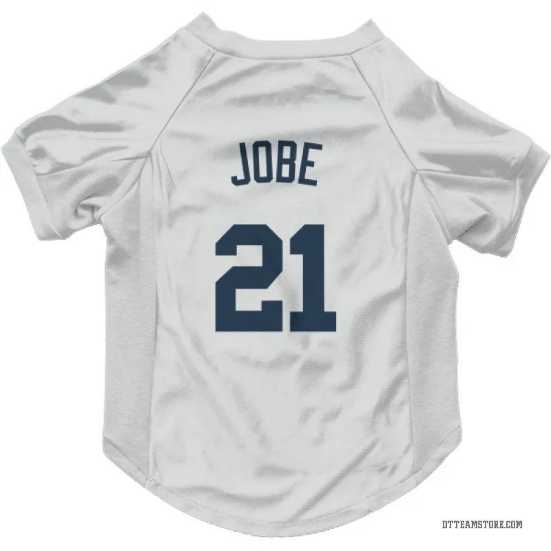 Jackson Jobe White Detroit Tigers Cat & Dog Pet Jersey