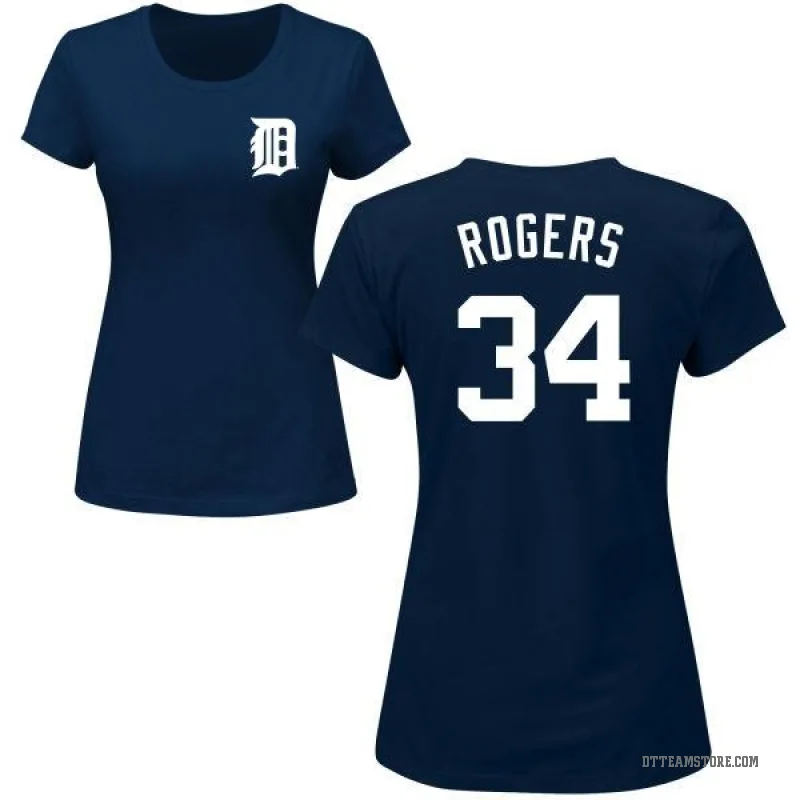 Jake Rogers Women's Navy Detroit Tigers Roster T-Shirt -