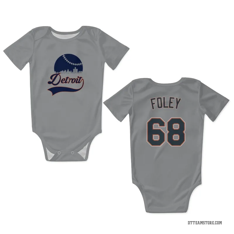 Jason Foley Gray Detroit Tigers Newborn & Infant Bodysuit