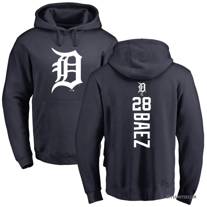 Javier Baez Men's Navy Detroit Tigers Backer Pullover Hoodie