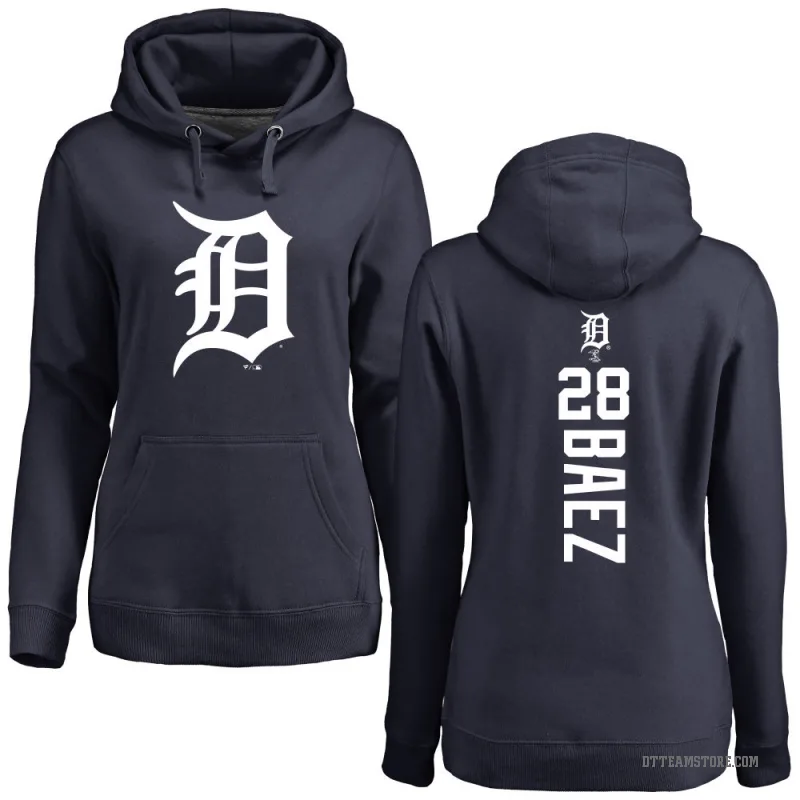 Javier Baez Women's Navy Detroit Tigers Backer Pullover Hoodie