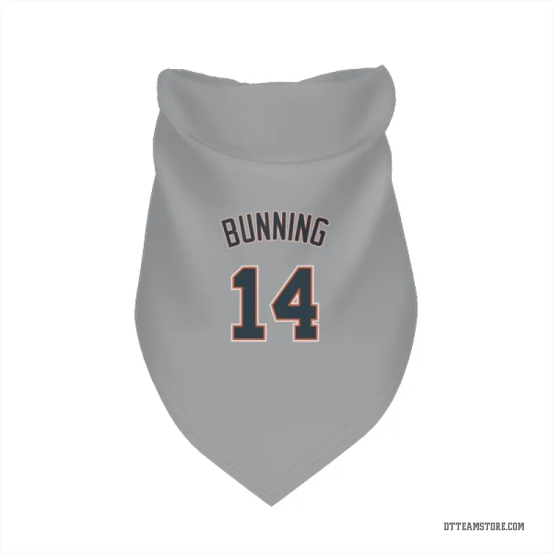 Jim Bunning Gray Detroit Tigers Cat & Dog Pet Bandana