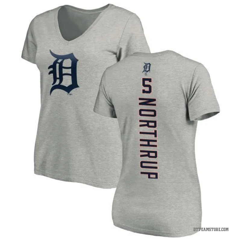 Jim Northrup Women's Ash Detroit Tigers Backer Slim Fit T-Shirt -