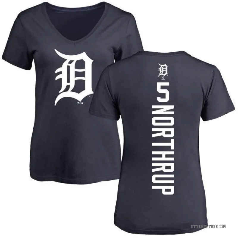 Jim Northrup Women's Navy Detroit Tigers Backer Slim Fit T-Shirt -