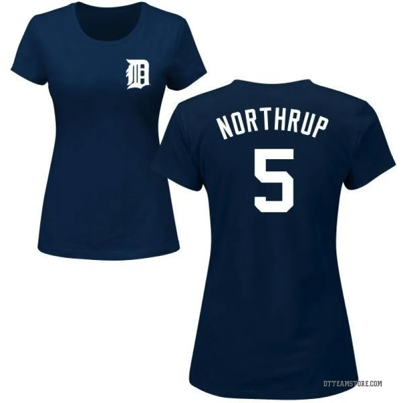 Jim Northrup Women's Navy Detroit Tigers Roster T-Shirt -